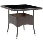 Gartenmöbel 5-teilig aus synthetischem Rattan und braunem Glas von vidaXL, Gartensets - Ref: Foro24-3058321, Preis: 373,62 €,...