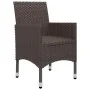Gartenmöbel 5-teilig aus synthetischem Rattan und braunem Glas von vidaXL, Gartensets - Ref: Foro24-3058321, Preis: 373,62 €,...