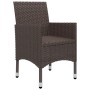 Gartenmöbel 5-teilig aus synthetischem Rattan und braunem Glas von vidaXL, Gartensets - Ref: Foro24-3058321, Preis: 363,38 €,...