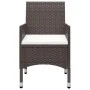 Gartenmöbel 5-teilig aus synthetischem Rattan und braunem Glas von vidaXL, Gartensets - Ref: Foro24-3058321, Preis: 373,62 €,...