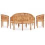 Gartenmöbel-Set 5-teilig aus massivem Teakholz von vidaXL, Gartensets - Ref: Foro24-3059965, Preis: 1,00 €, Rabatt: %