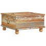 Mesa de centro de madera maciza reciclada 70x70x38 cm