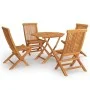 Conjunto de comedor de jardín 5 piezas madera maciza de teca de vidaXL, Conjuntos de jardín - Ref: Foro24-3059581, Precio: 32...