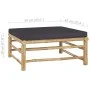 4-teiliges Gartenmöbel-Set aus Bambus mit dunkelgrauen Kissen von vidaXL, Gartensets - Ref: Foro24-3058244, Preis: 267,65 €, ...