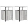 Nachttische 2 Stück graues Sperrholz 40x42x60 cm von vidaXL, Nachttische - Ref: Foro24-826040, Preis: 55,15 €, Rabatt: %