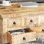 Mesa de centro de madera de mango rugosa 70x70x40 cm
