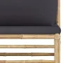 7-teiliges Gartenmöbel-Set aus Bambus mit dunkelgrauen Kissen von vidaXL, Gartensets - Ref: Foro24-3058234, Preis: 732,98 €, ...