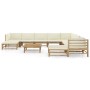 11-piece garden furniture set made of bamboo with cream white cushions by vidaXL, Garden sets - Ref: Foro24-3058223, Price: 1...