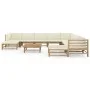11-piece garden furniture set made of bamboo with cream white cushions by vidaXL, Garden sets - Ref: Foro24-3058223, Price: 1...