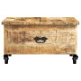 Mesa de centro de madera de mango rugosa 70x70x40 cm