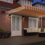 Toldo Retráctil con Manual 500 x 300 cm amarillo y naranja