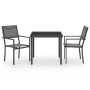 3-teiliges Garten-Ess-Set aus Stahl von vidaXL, Gartensets - Ref: Foro24-3073522, Preis: 182,19 €, Rabatt: %