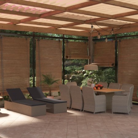 11-teiliges Garten-Esszimmerset aus braunem Synthetikrattan von vidaXL, Gartensets - Ref: Foro24-3059472, Preis: 2,00 €, Raba...