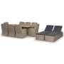 11-piece synthetic rattan brown garden dining set by vidaXL, Garden sets - Ref: Foro24-3059472, Price: 1,00 €, Discount: %