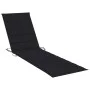 Tumbona con mesa y cojín madera maciza de teca de vidaXL, Tumbonas - Ref: Foro24-3063028, Precio: 309,55 €, Descuento: %