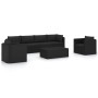 7-teiliges Gartenmöbel-Set und Kissen Kunstrattan schwarz von vidaXL, Gartensets - Ref: Foro24-3059500, Preis: 788,11 €, Raba...