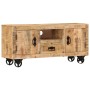 Mueble de TV madera de mango rugosa 110x30x50 cm