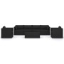 7-teiliges Gartenmöbel-Set und Kissen Kunstrattan schwarz von vidaXL, Gartensets - Ref: Foro24-3059500, Preis: 788,11 €, Raba...