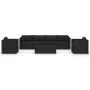 Set muebles de jardín 7 piezas y cojines ratán sintético negro de vidaXL, Conjuntos de jardín - Ref: Foro24-3059500, Precio: ...