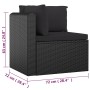 7-teiliges Gartenmöbel-Set und Kissen Kunstrattan schwarz von vidaXL, Gartensets - Ref: Foro24-3059500, Preis: 788,11 €, Raba...