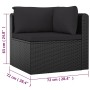 7-teiliges Gartenmöbel-Set und Kissen Kunstrattan schwarz von vidaXL, Gartensets - Ref: Foro24-3059500, Preis: 788,11 €, Raba...