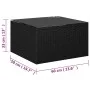 Garden furniture set, 7 pieces, with black synthetic rattan cushions. by vidaXL, Garden sets - Ref: Foro24-3059500, Price: 70...