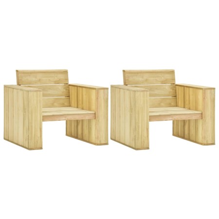 Gartenstühle 2 Stück imprägniertes Kiefernholz 89x76x76 cm von vidaXL, Gartenstühle - Ref: Foro24-3053201, Preis: 341,45 €, R...