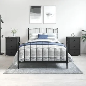Nachttische 2 Stk. Holzwerkstoff schwarz 40x36x60 cm von vidaXL, Nachttische - Ref: Foro24-825994, Preis: 115,05 €, Rabatt: %