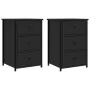 Nightstands 2 pcs engineered wood black 40x36x60 cm by vidaXL, Nightstands - Ref: Foro24-825994, Price: 114,95 €, Discount: %