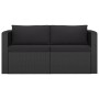 7-teiliges Gartenmöbel-Set und schwarze synthetische Rattankissen von vidaXL, Gartensets - Ref: Foro24-3059501, Preis: 667,35...