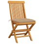 Garden chairs 2 units teak wood with beige cushions by vidaXL, Garden chairs - Ref: Foro24-3062478, Price: 142,62 €, Discount: %