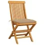 Gartenstühle 2 Einheiten aus Teakholz mit beigen Kissen von vidaXL, Gartenstühle - Ref: Foro24-3062478, Preis: 144,44 €, Raba...