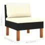 4-seater garden sofa with black synthetic rattan cushions by vidaXL, Garden sets - Ref: Foro24-3059730, Price: 293,43 €, Disc...