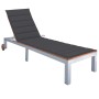 Tumbona con cojín madera maciza de acacia y acero galvanizado de vidaXL, Tumbonas - Ref: Foro24-3061542, Precio: 281,64 €