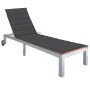 Tumbona con cojín madera maciza de acacia y acero galvanizado de vidaXL, Tumbonas - Ref: Foro24-3061542, Precio: 270,50 €, De...