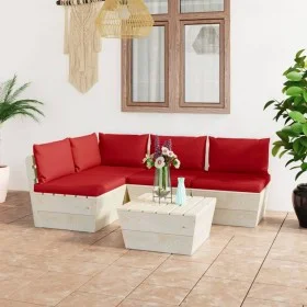 5-piece pallet garden furniture and fir wood cushions by vidaXL, Garden sets - Ref: Foro24-3063486, Price: 393,49 €, Discount: %