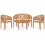 4-teiliges Gartensitzgruppen-Set aus massivem Teakholz von vidaXL, Gartensets - Ref: Foro24-3059961, Preis: 720,45 €, Rabatt: %