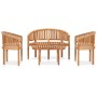 4-teiliges Gartensitzgruppen-Set aus massivem Teakholz von vidaXL, Gartensets - Ref: Foro24-3059961, Preis: 720,45 €, Rabatt: %