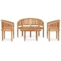 4-teiliges Gartensitzgruppen-Set aus massivem Teakholz von vidaXL, Gartensets - Ref: Foro24-3059961, Preis: 705,93 €, Rabatt: %