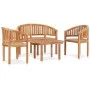 4-teiliges Gartensitzgruppen-Set aus massivem Teakholz von vidaXL, Gartensets - Ref: Foro24-3059961, Preis: 705,93 €, Rabatt: %