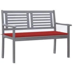 2-Sitzer-Gartenbank aus grauem Eukalyptusholz und 120 cm Kissen von vidaXL, Gartenbänke - Ref: Foro24-3061029, Preis: 180,25 ...