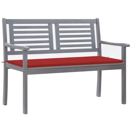 2-Sitzer-Gartenbank aus grauem Eukalyptusholz und 120 cm Kissen von vidaXL, Gartenbänke - Ref: Foro24-3061029, Preis: 180,25 ...