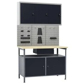 Workbench with three wall panels and a cabinet by vidaXL, Work tables - Ref: Foro24-3053437, Price: 373,55 €, Discount: %