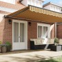 Toldo Retráctil Manual Rayas Multicolor 500x300 cm tela