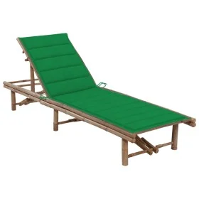Garden lounger with bamboo cushion by vidaXL, Loungers - Ref: Foro24-3061637, Price: 202,87 €, Discount: %