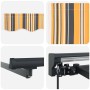 Toldo Retráctil Manual Rayas Multicolor 500x300 cm tela