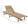 Garden lounger with bamboo cushion by vidaXL, Loungers - Ref: Foro24-3061637, Price: 191,99 €, Discount: %