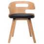 Esszimmerstühle, 6 Stück, gebogenes Holz, schwarzes Kunstleder von vidaXL, Essstühle - Ref: Foro24-278855, Preis: 618,65 €, R...