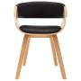 Esszimmerstühle, 4 Stück, gebogenes Holz, schwarzes Kunstleder von vidaXL, Essstühle - Ref: Foro24-278866, Preis: 586,79 €, R...