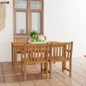 5-piece solid teak wood garden dining set by vidaXL, Garden sets - Ref: Foro24-3059935, Price: 821,08 €, Discount: %